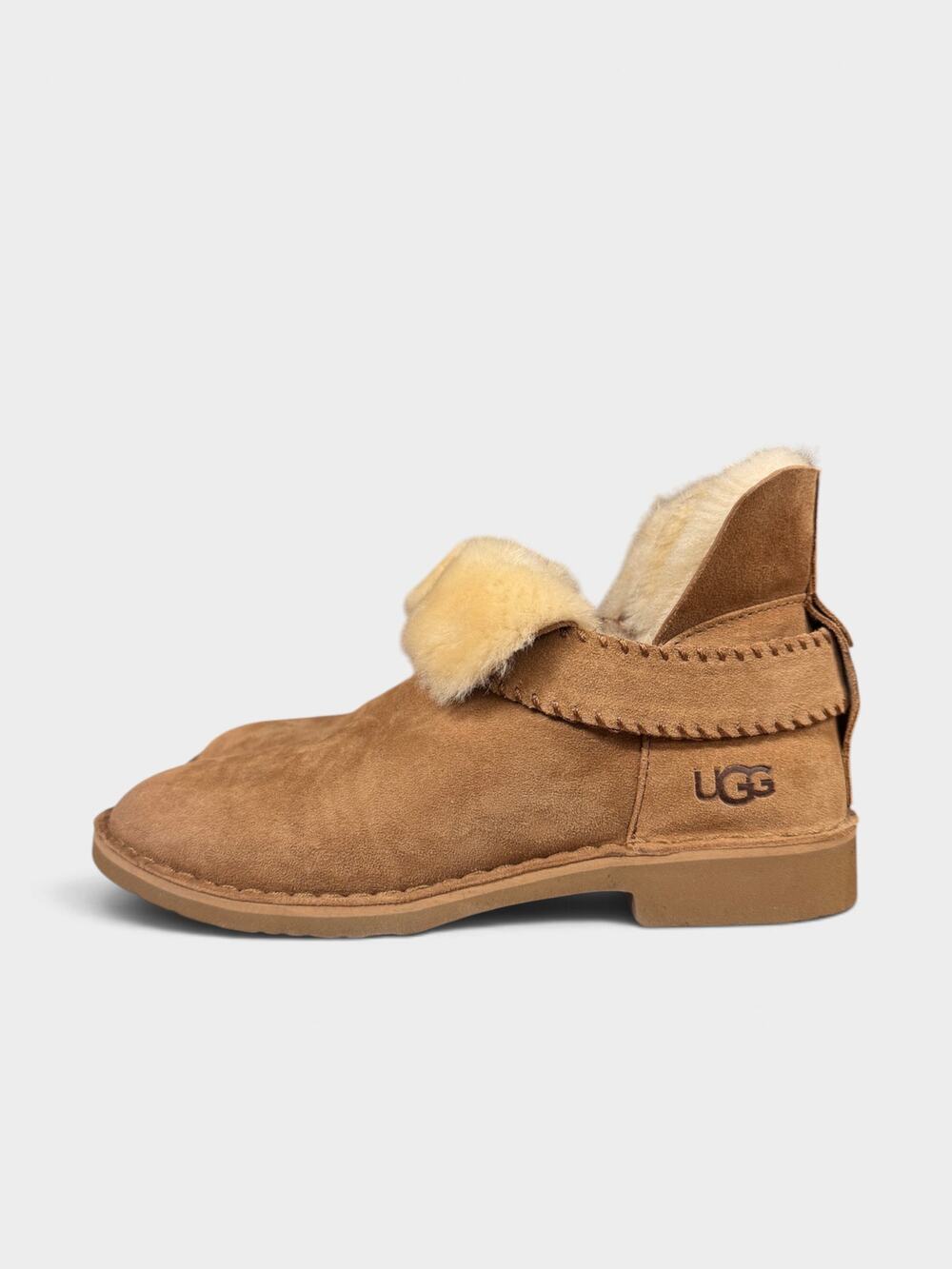 UGG McKay Chelsea Boot Sheepskin Women's 8.5 Brown Tank Chestnut